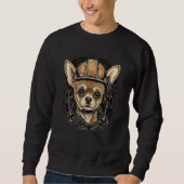 Sweatshirt Chihuahua Construction Worker Construction Excavat (Devant)