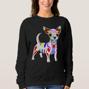 Sweatshirt Chihuahua Crâne à sucre Dia De Los Muertos Jour De