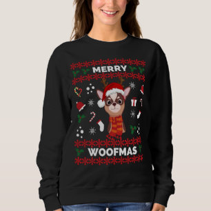 Sweatshirt Chihuahua Dog Merry Woofmas Christmas  Chihuahua F