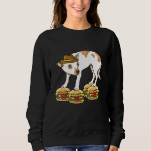 Sweatshirt Chihuahua En Équilibre Casquette Sur Hamburgers Da