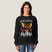 Sweatshirt Chihuahua Femmes Maman Amour Chihuahua Mama (Devant entier)