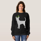 Sweatshirt Chihuahua Jour de la Saint Patrick Chien Shamrock (Devant entier)