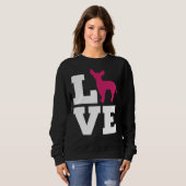 Sweatshirt Chihuahua Love (Devant entier)
