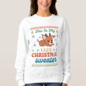 Sweatshirt Chihuahua Mon laide de Noël (Devant)