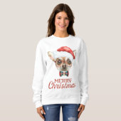 Sweatshirt Chihuahua Pull de Noël (Devant entier)