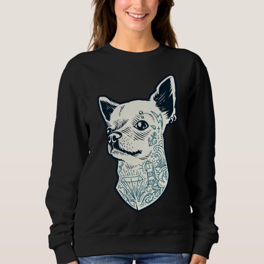 Sweatshirt Chihuahua Tattoo (Devant)