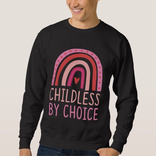 Sweatshirt Childless By Choice Trendy Bohemian Rainbow Boho S (Devant)