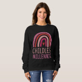 Sweatshirt Childless Millennial Trendy Bohemian Rainbow Boho  (Devant entier)
