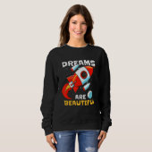 Sweatshirt Children's dreams space planets rocket (Devant entier)