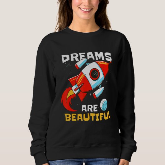 Sweatshirt Children's dreams space planets rocket (Devant)