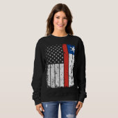 Sweatshirt Chilean American Flag T-Shirt Pride Chile USA (Devant entier)