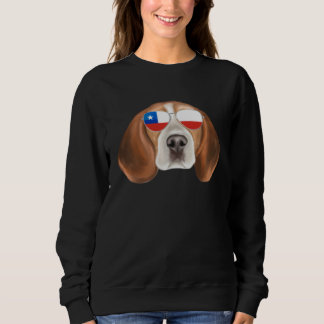 Sweatshirt Chilean Flag Beagle Dog Chile Pocket