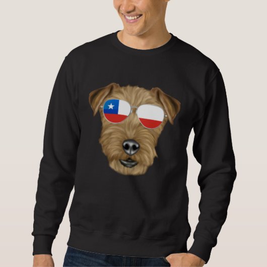 Sweatshirt Chilean Flag Lakeland Terrier Dog Chile Pocket (Devant)