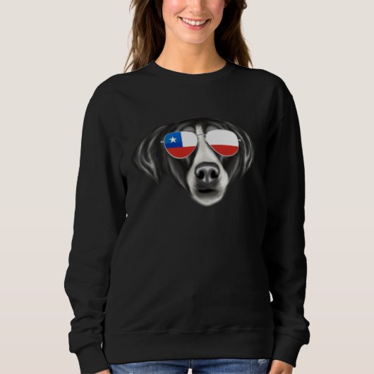 Sweatshirt Chilean Flag Pointer Dog Chile Pocket (Devant)