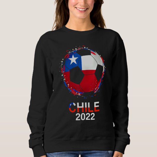 Sweatshirt Chili Drapeau 2022 Supporter Chil Équipe Chilienne (Devant)
