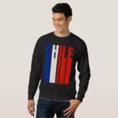 Sweatshirt Chili Drapeau Chilien Fierté Drapeau (Devant entier)