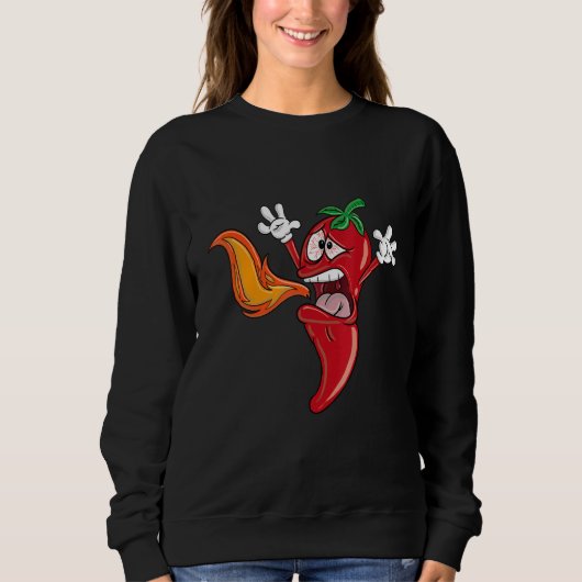 Sweatshirt Chili Pepper Speed Fire Chimille Sauce Hot Chili (Devant)