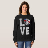 Sweatshirt Chili Soccer Love Drapeau Chilien (Devant entier)
