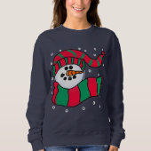 Sweatshirt Chilily Snowman Art de Noël Abstrait à porter (Devant)