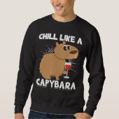 Sweatshirt Chill Capybara Cute Amant Animal (Devant)
