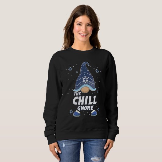 Sweatshirt Chill Gnome Hanukkah Family Matching for men wome (Devant entier)
