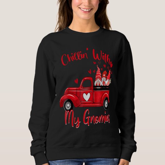 Sweatshirt Chillin Avec Mes Gnomies Présentes Pour Les Femmes (Devant)