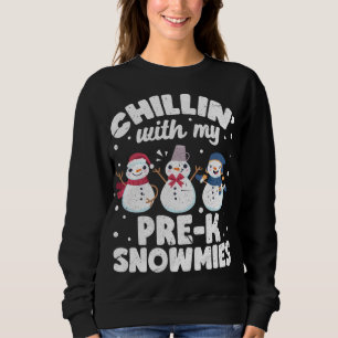 Sweatshirt Chillin avec mes neiges mignon Snowman laide Noël
