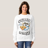 Sweatshirt Chillin' in the Sky Retro Cloud Design pour l'été (Devant entier)
