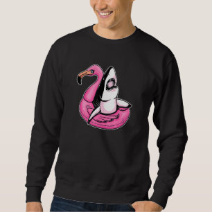 Sweatshirt Chilling Flamant rose de bassin de requins triste