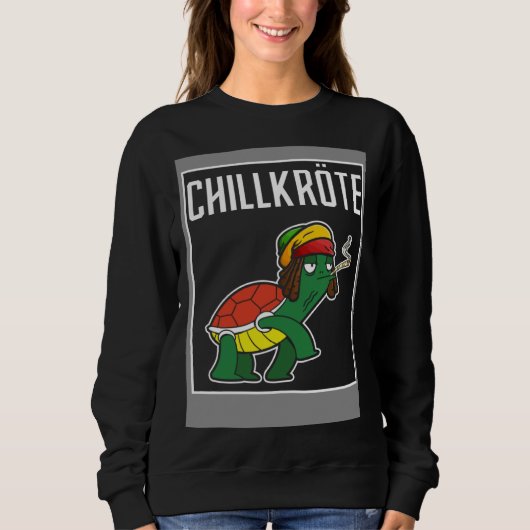 Sweatshirt Chillkröte Couple Weed (Devant)