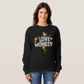 Sweatshirt Chimp I Love Singes Chimpanzé Singe (Devant entier)