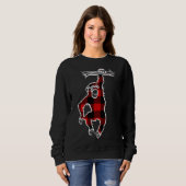 Sweatshirt Chimpanzé Rouge Buffalo Plaid Monkey Correspondant (Devant entier)