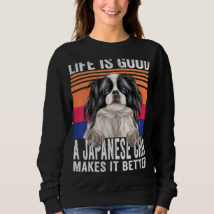 Sweatshirt Chin Japonais Rend Votre Vie Bonne Vintage