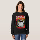 Sweatshirt Chinazilla Catzilla Cat Graphic Cats (Devant entier)