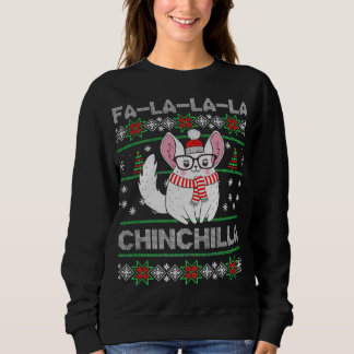 Sweatshirt Chinchilla Christmas Cadeau laid pour Chinchilla L
