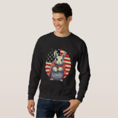 Sweatshirt Chinchilla Drapeau américain du 4 juillet (Devant entier)