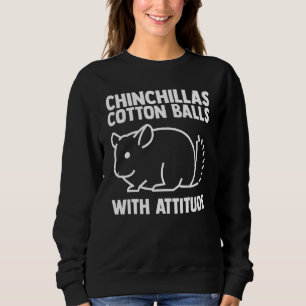 Sweatshirt Chinchillas Boules En Coton Avec Pochette D'Attitu