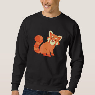 Sweatshirt Chine Forêt Faune Animal mignon Panda Rouge