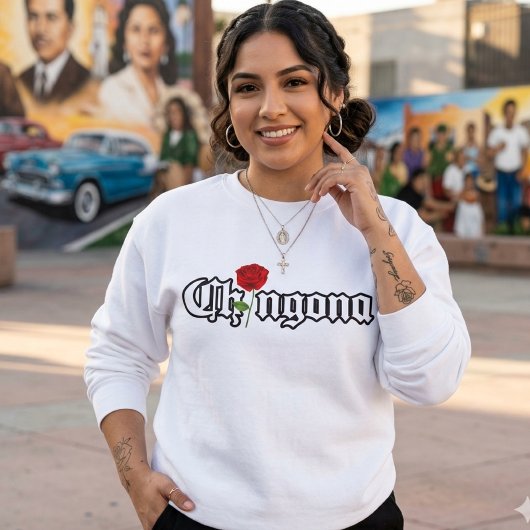 Sweatshirt Chingona sweat-shirt Red Rose