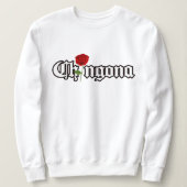 Sweatshirt Chingona sweat-shirt Red Rose (Design devant)
