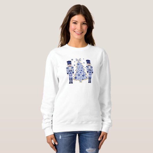 Sweatshirt Chinoiserie Nutcracker Christmas, Nutcracker  (Devant entier)