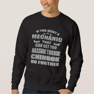 Sweatshirt Chinook Mécanique Hélicoptère Diesel Moteur Mécani