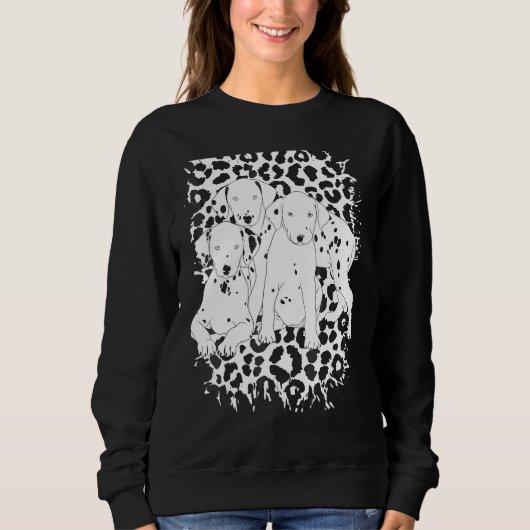 Sweatshirt Chiot Dalmatien Mignon (Devant)