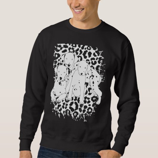 Sweatshirt Chiot Dalmatien Mignon   (Devant)