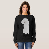Sweatshirt Chiot de caniche (Devant entier)