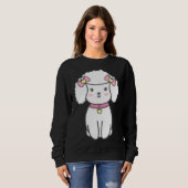 Sweatshirt Chiot de caniche (Devant entier)