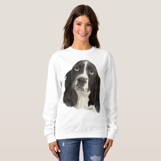 Sweatshirt Chiot espagnol Springer anglais (Devant entier)