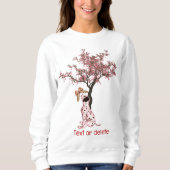 Sweatshirt Chiot Et Papillon Dalmatiens Personnalisés (Devant)