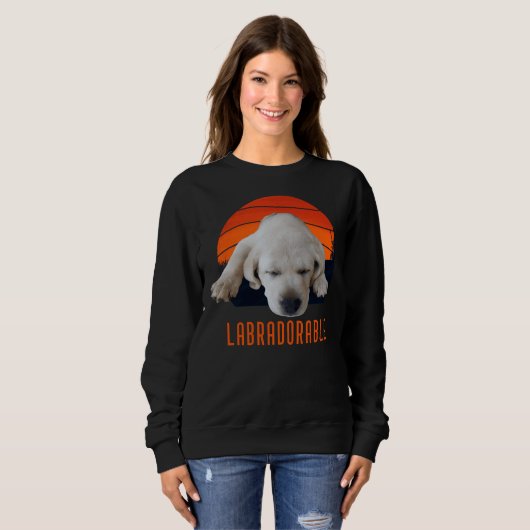 Sweatshirt Chiot Labrador en labradaire (Devant entier)