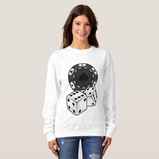 Sweatshirt Chip & Dice pour Poker (Devant entier)